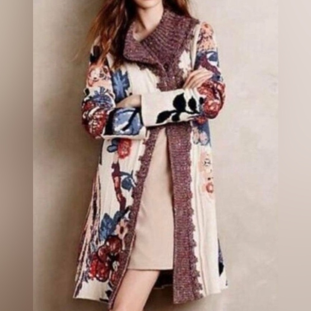 Anthropologie - Sleeping on Snow sweater jacket